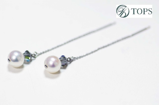 真珠のクリスタルネックレス＆ピアス＜２タイプから選べる＞